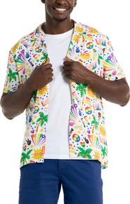 OppoSuits Relaxed Fit Tropic Pride Icons Print Camp Shirt