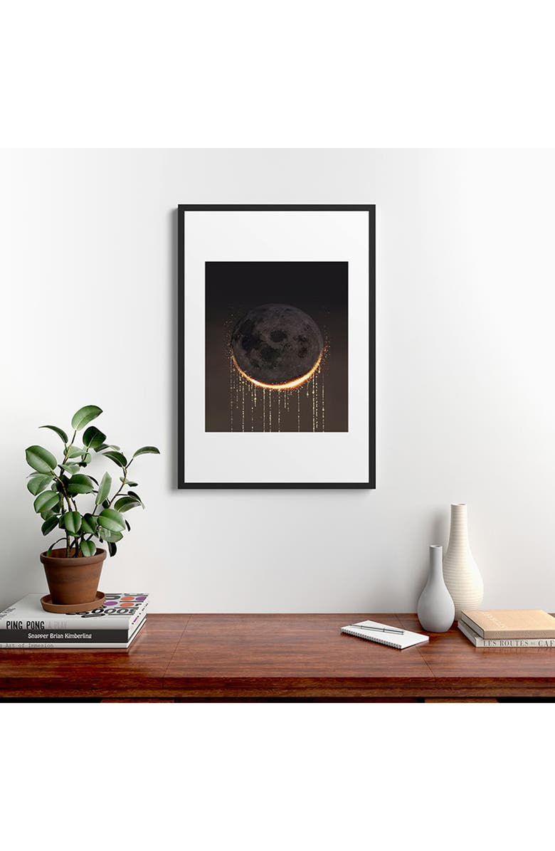 Deny Designs 'Eclipse' by Emanuela Carratoni Framed Wall Art, Alternate, color, Black