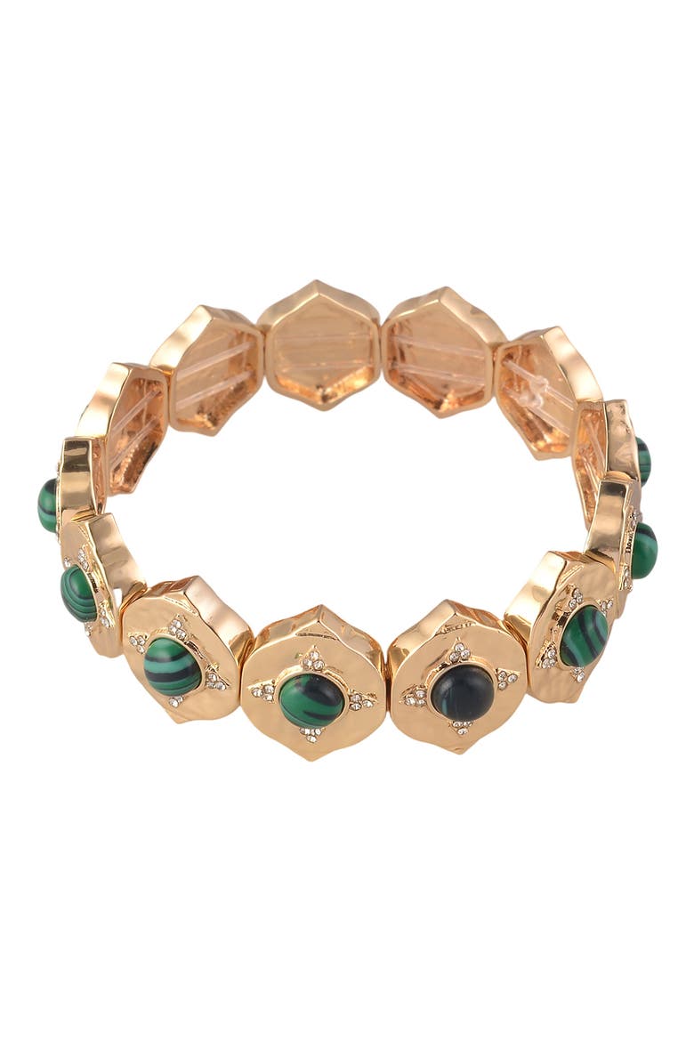 Malachite Stretch Bracelet, Alternate, color, GREEN