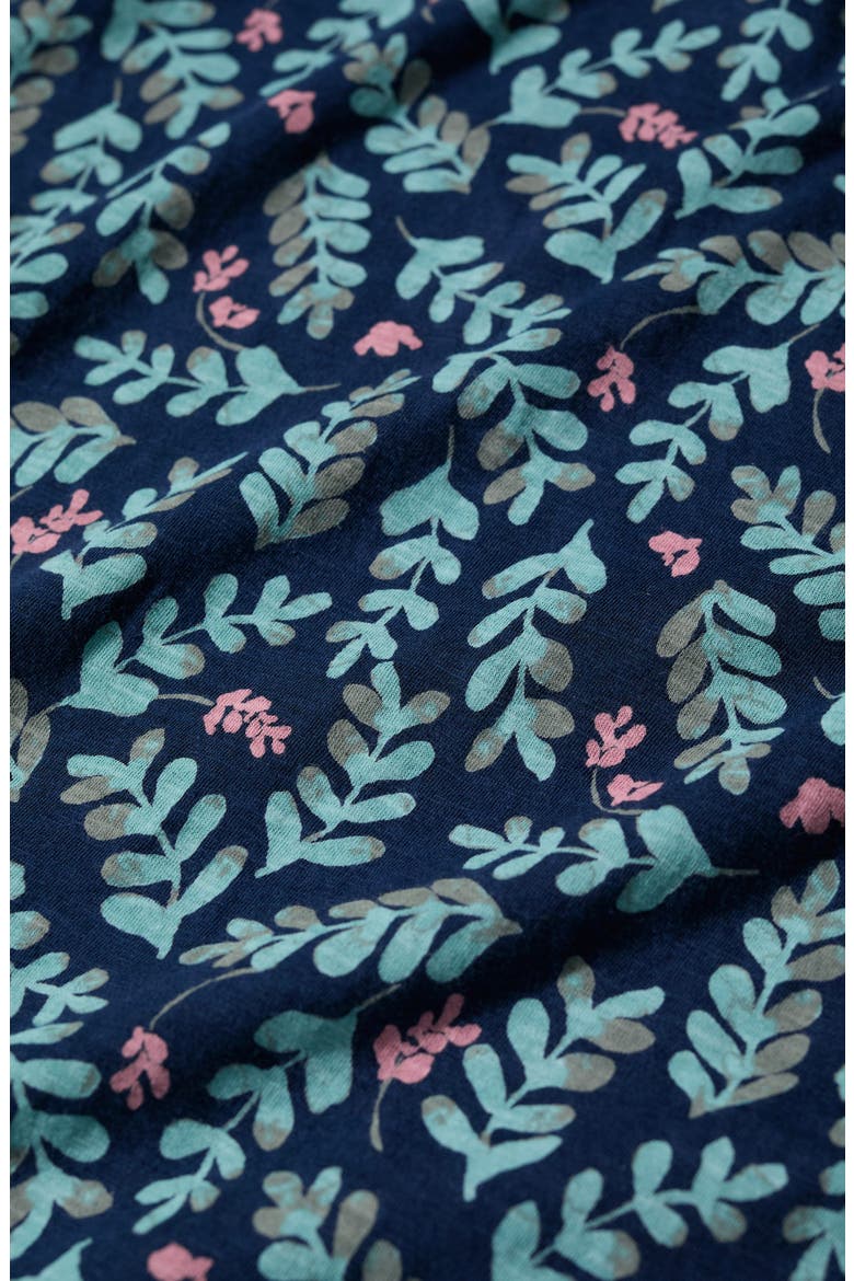 Wavecrest Organic Cotton Jersey Top, Alternate, color, INDIGO LEAF MARITIME