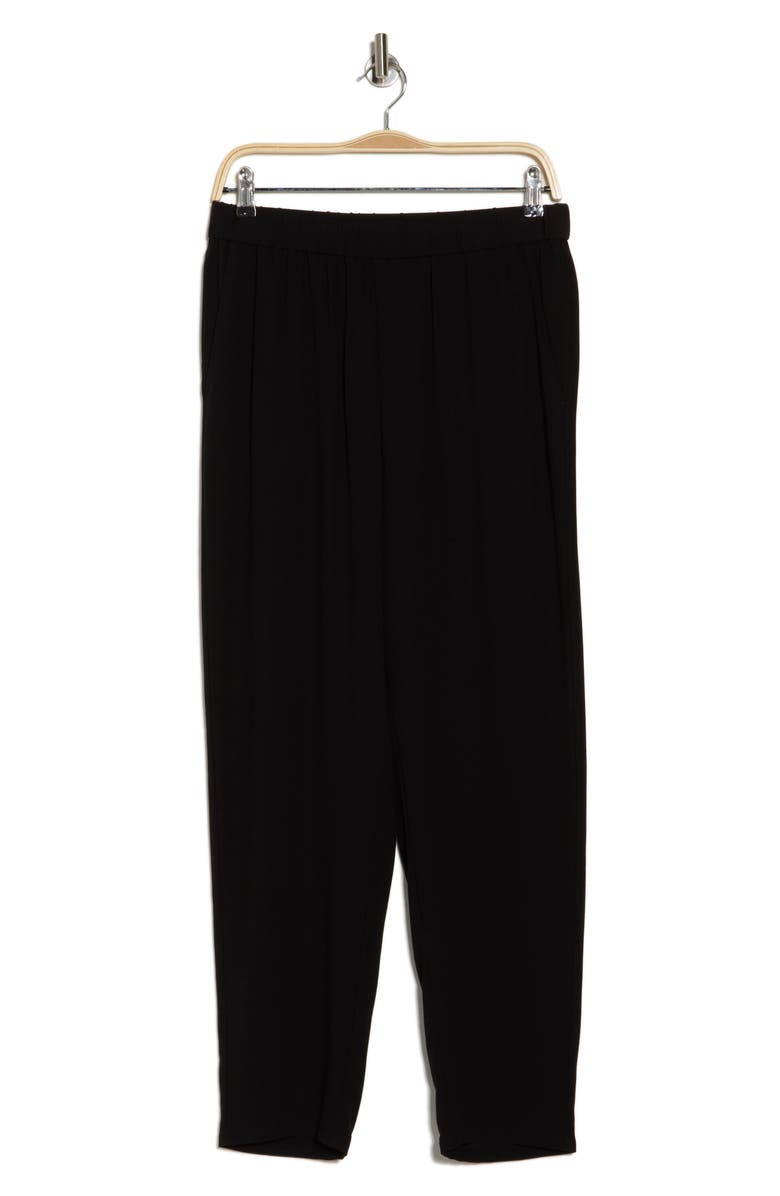 Eileen Fisher High Waist Silk Ankle Pants, Alternate, color,