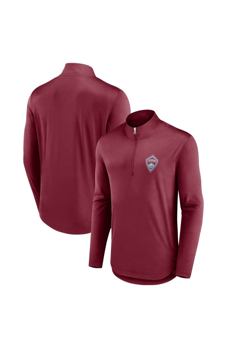 FANATICS Men's Fanatics Branded Burgundy Colorado Rapids Iconic Quarter-Zip Jacket, Main, color,