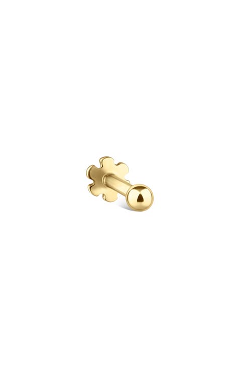 Ball Single Threaded Stud Earring