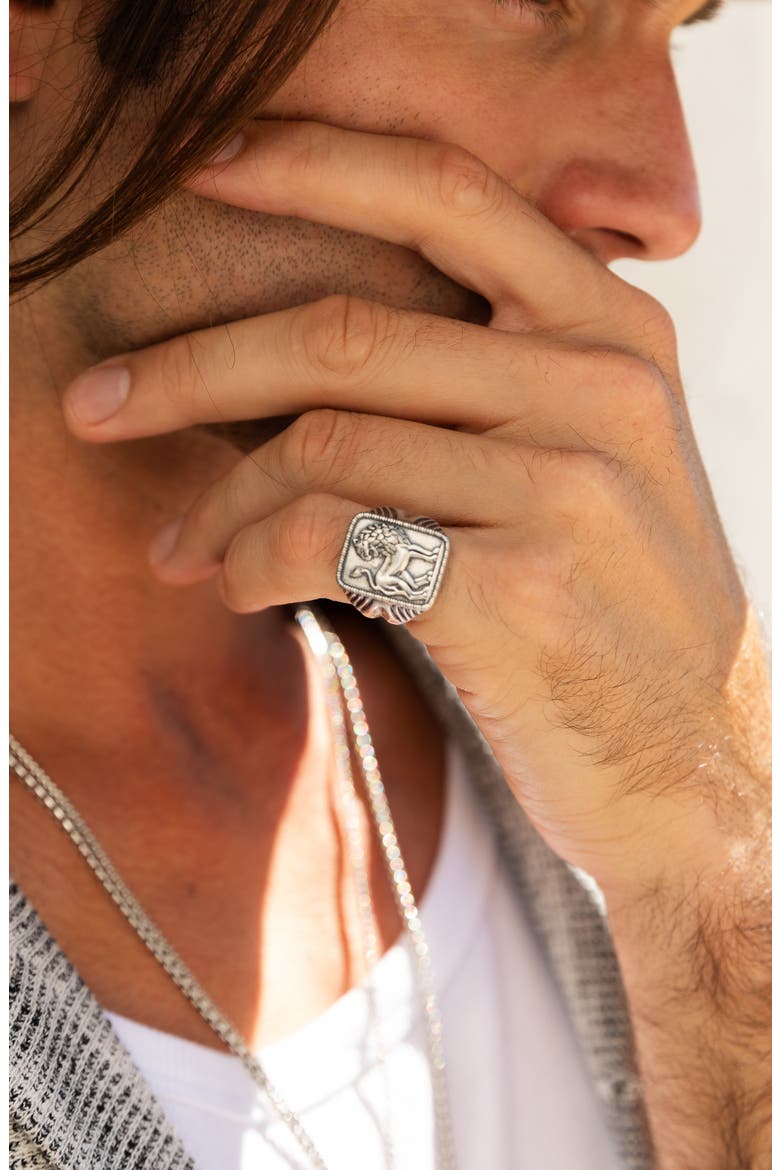 Men's Judah Ring, Alternate, color, SILVER