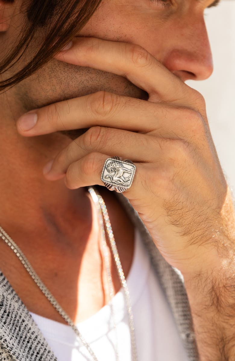 MIRANDA FRYE Men's Judah Ring, Alternate, color, Silver