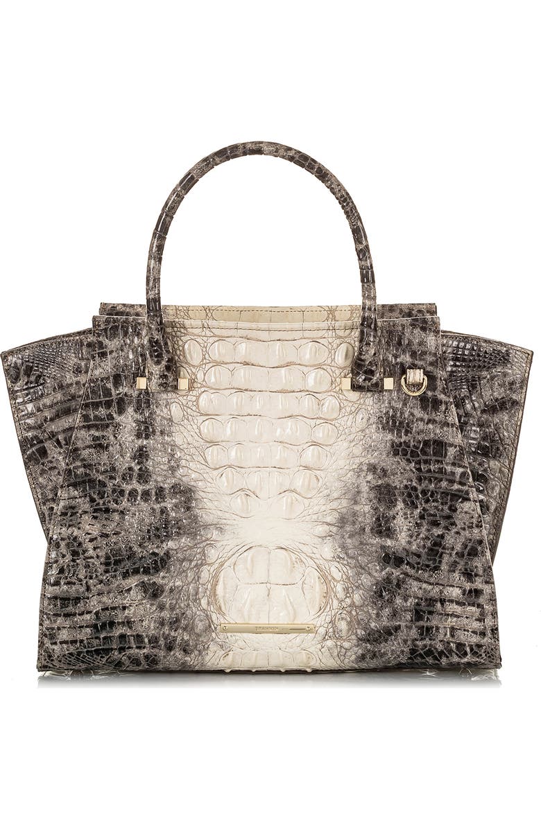 Brahmin 'Priscilla' Croc Embossed Leather Satchel, Main, color,
