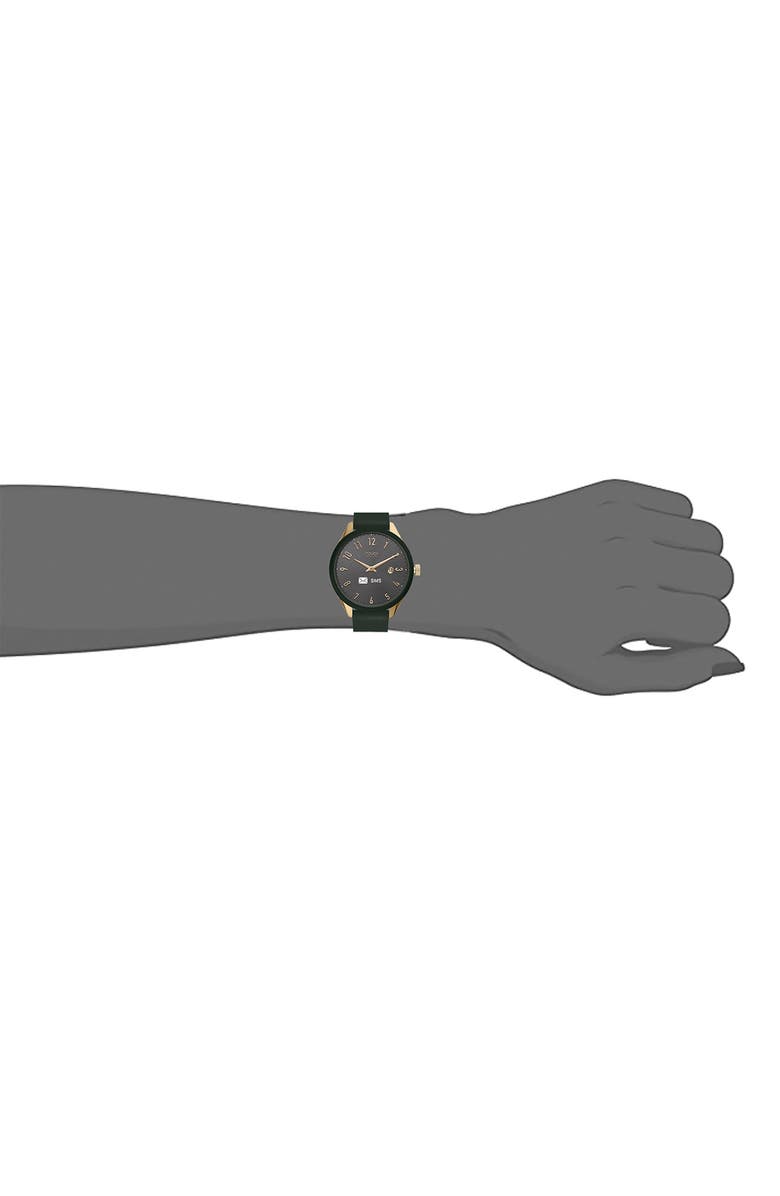 I TOUCH iTouch Connected Hybrid Smartwatch Fitness Tracker: Gold Case with Olive Leather Strap, 38mm, Alternate, color, 