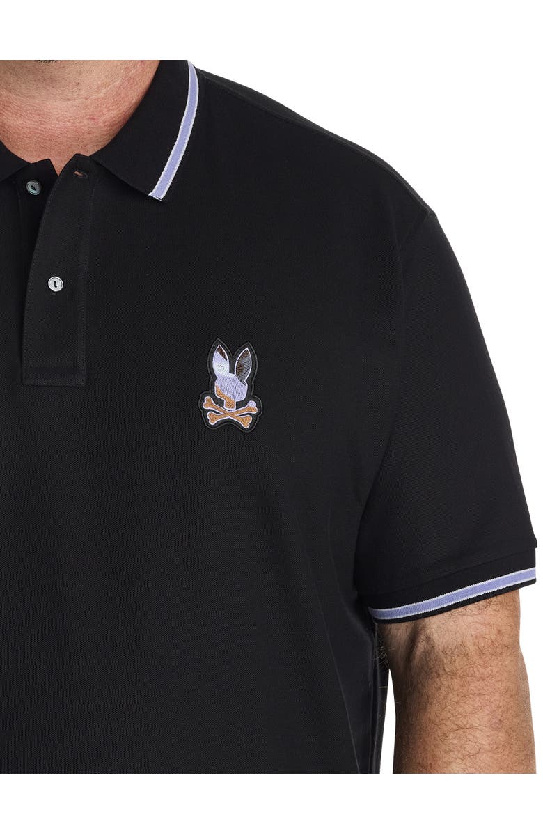Psycho Bunny Big & Tall Dante Polo Shirt, Alternate, color, Black