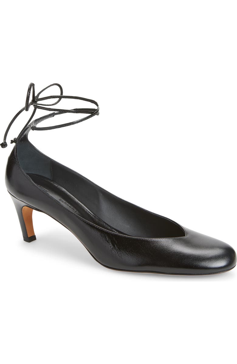 Proenza Schouler Uma Tie Kitten Heel Pump, Main, color, Black