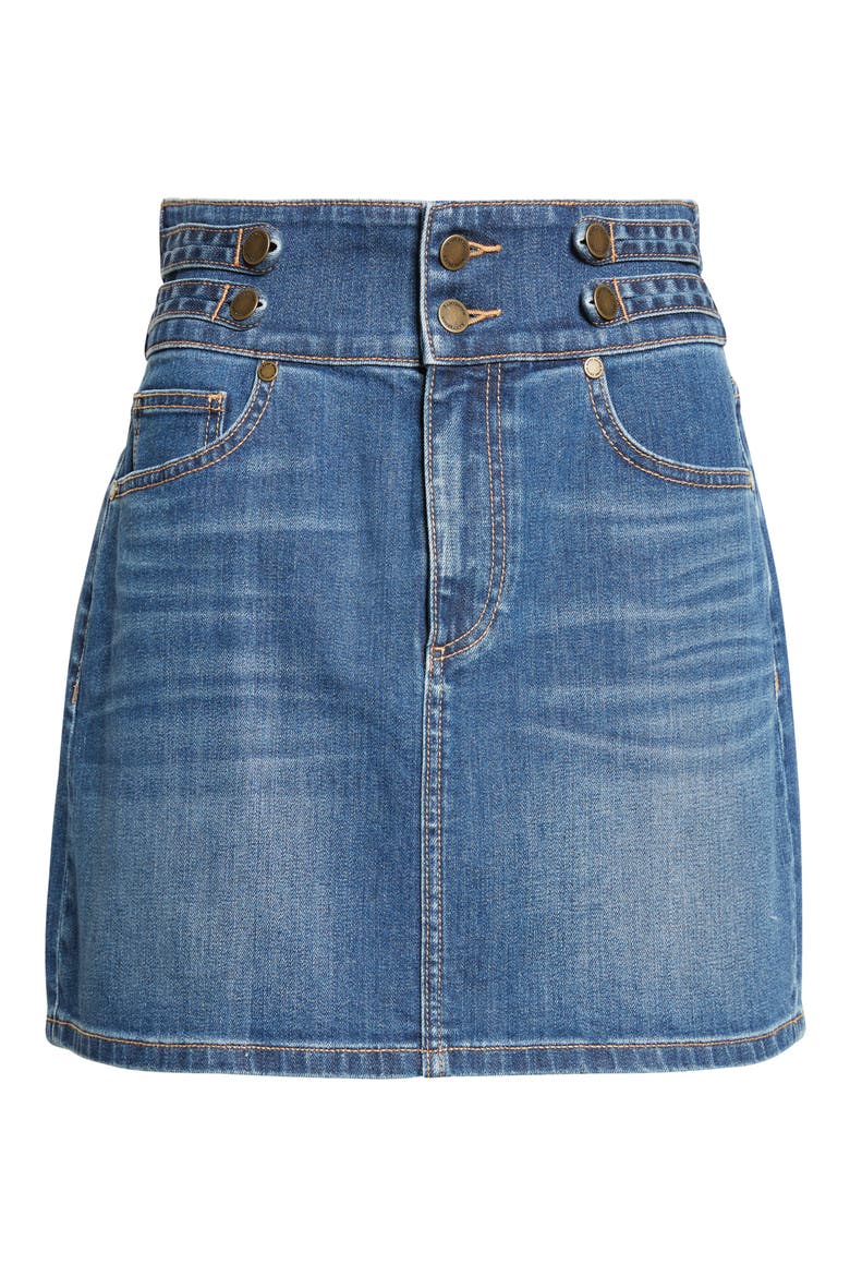 Liv Denim Miniskirt, Alternate, color, MEDIUM WASH