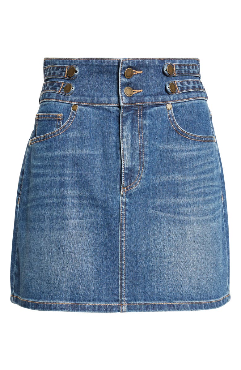 Ramy Brook Liv Denim Miniskirt, Alternate, color, Medium Wash