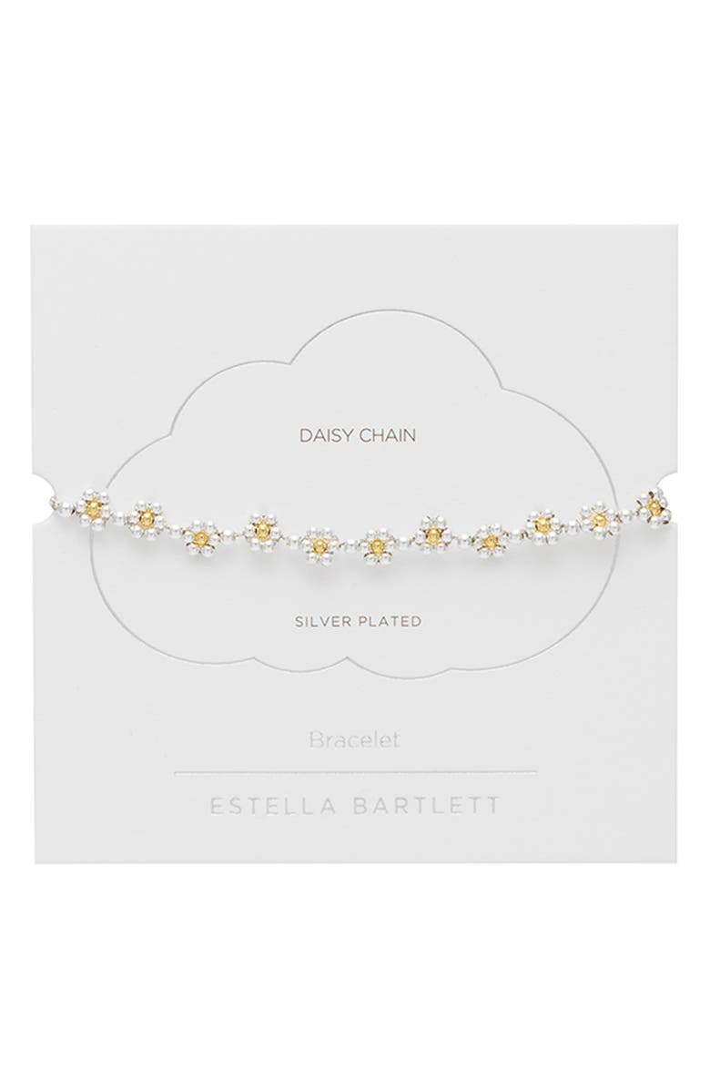 Estella Bartlett Amelia Daisy Chain Bracelet, Alternate, color, Gold And Silver