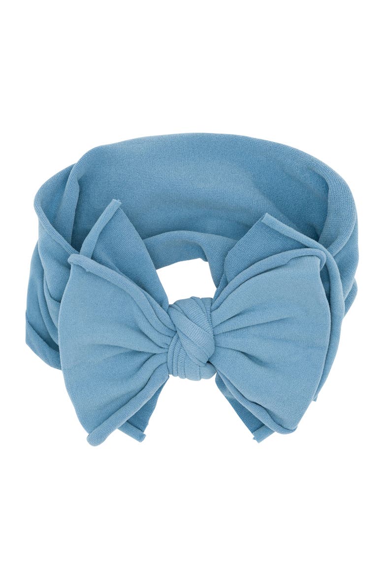 Fab-Bow-Lous Headband, Main, color, ANTIQUE BLUE