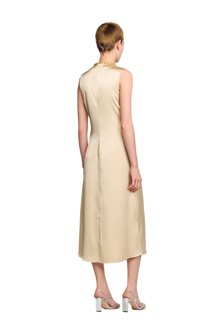 Rhinestone midi dress, Alternate, color, Sand