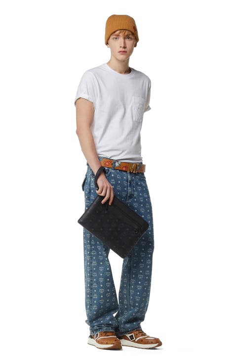 Diamond Wristlet Pouch in Visetos