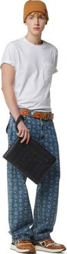 MCM Diamond Wristlet Pouch in Visetos