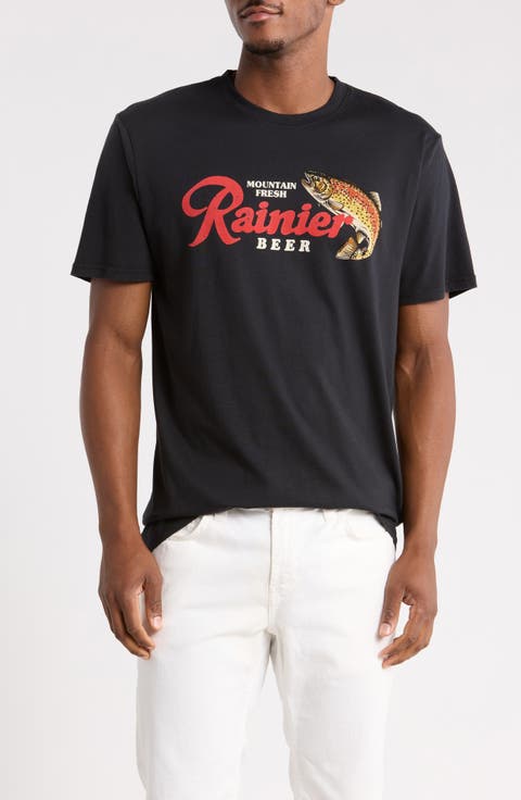 Rainier Brew Fish Cotton Graphic T-Shirt