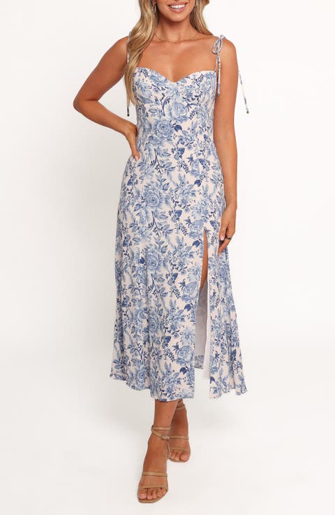 Azura Floral Tie Strap Maxi Dress