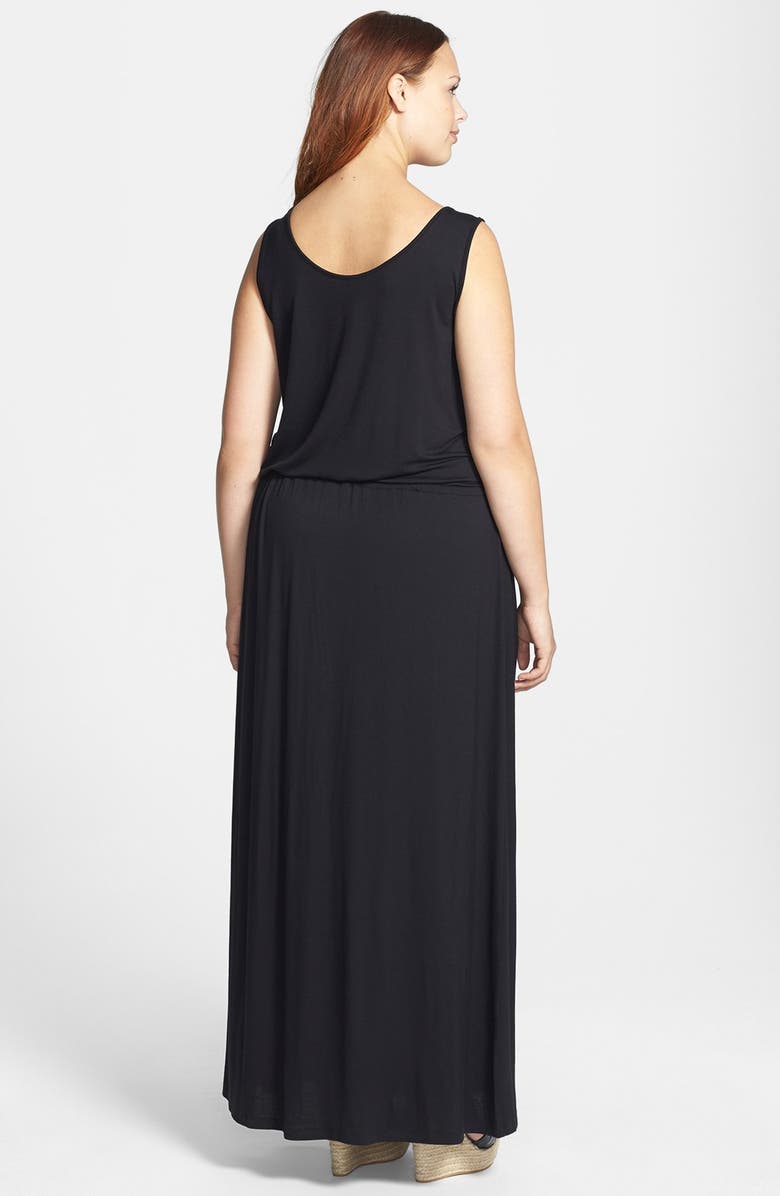 Caslon<sup>®</sup> Drawstring Waist Maxi Dress, Alternate, color, 