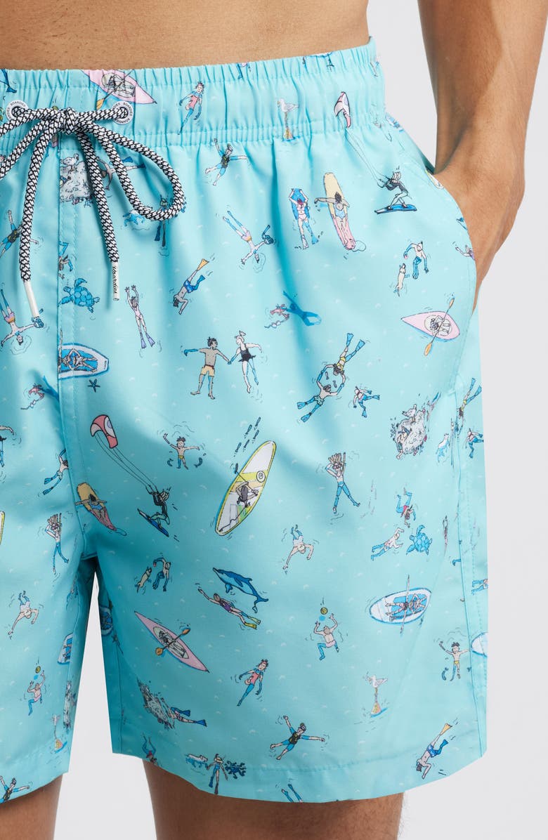 Boardies Sea Folk Mid Length Swim Trunks, Alternate, color, 