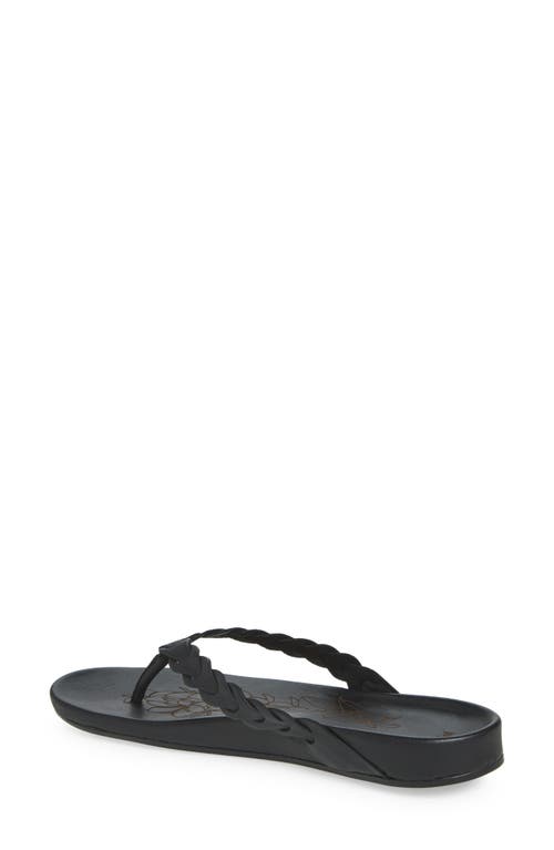 Olukai Lei Leather Flip Flop In Brown