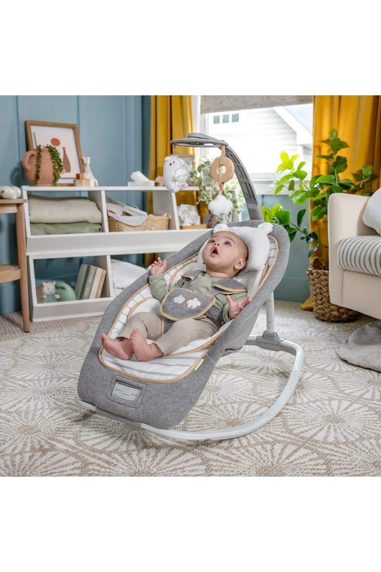 Boutique Collection Rocking Seat with Premium Plush Fabrics, Alternate, color, GREY