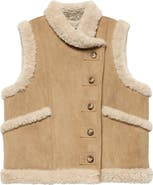 MINT VELVET Suede Faux Fur Vest