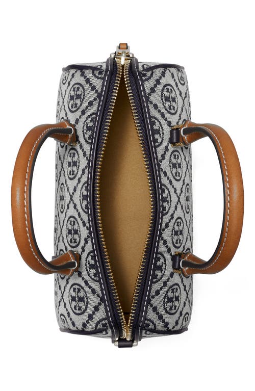 Tory Burch Petite T Monogram Jacquard Barrel Bag In Tory Navy