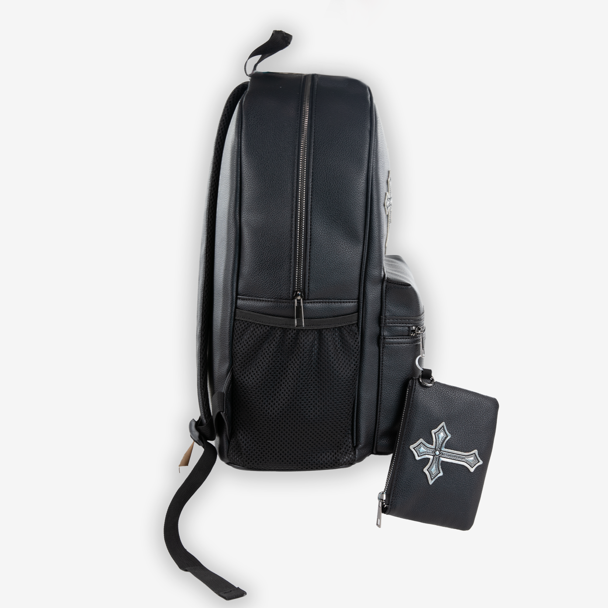 Tonal Cross Backpack, Alternate, color, Black/ Chrome Crosses
