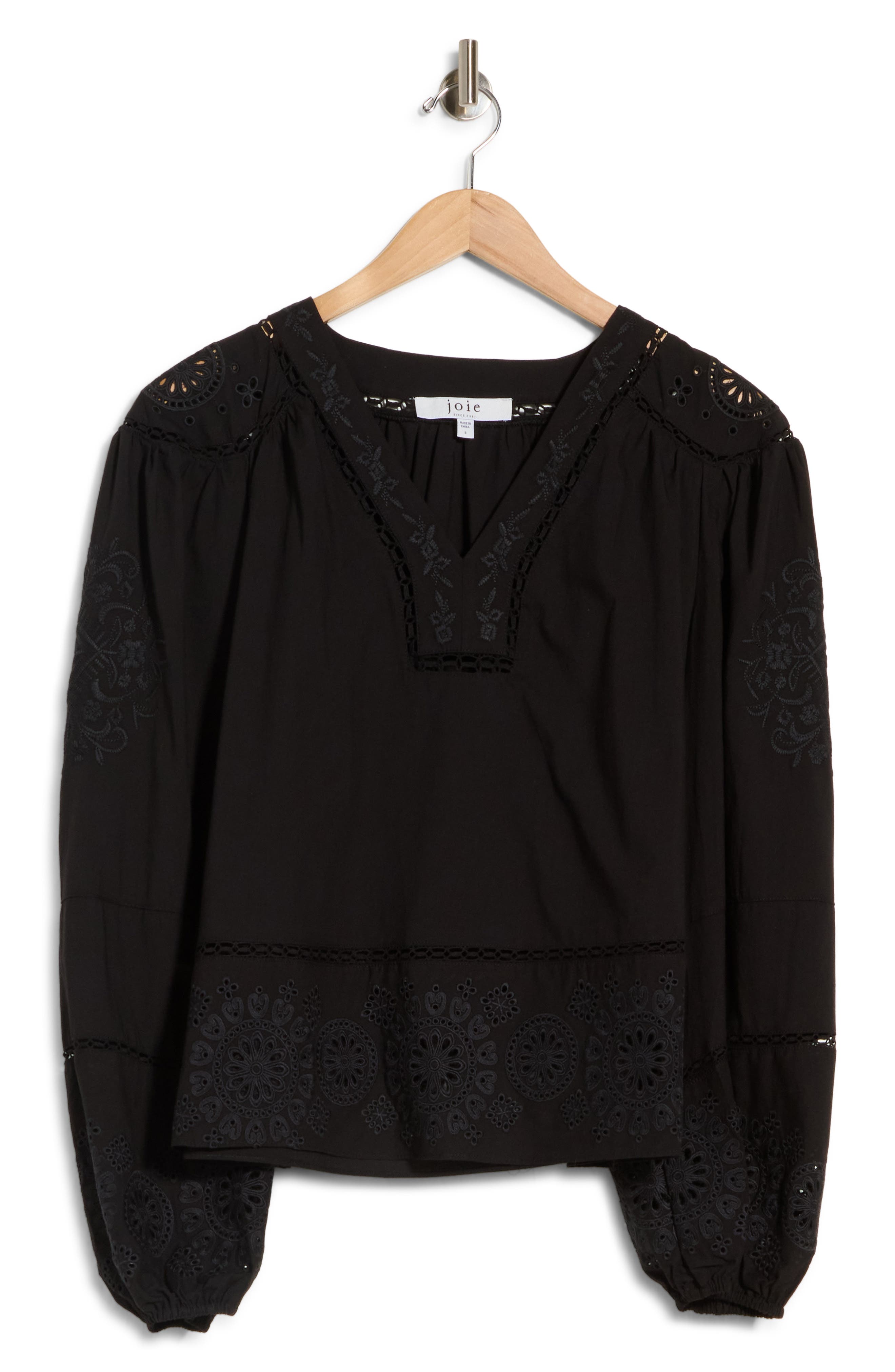 Embroidered Blouson Sleeve Top