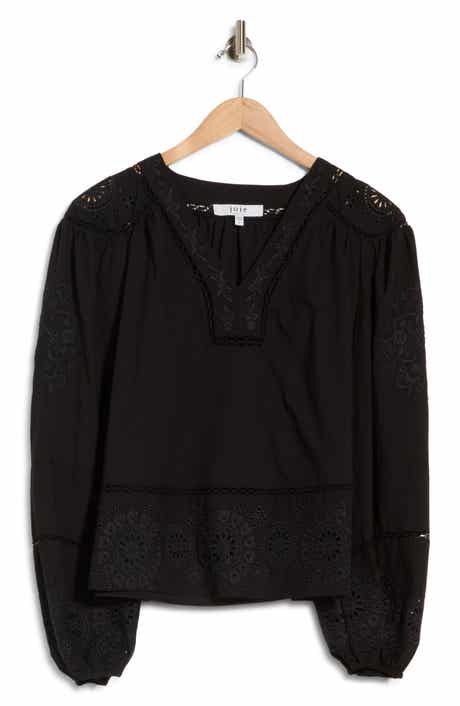 Embroidered Blouson Sleeve Top