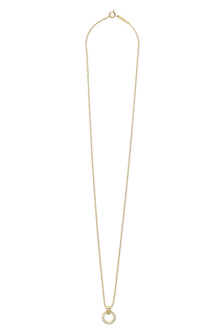 Meridian 18K Gold & Diamond Circle Pendant Necklace, Alternate, color, DIAMOND