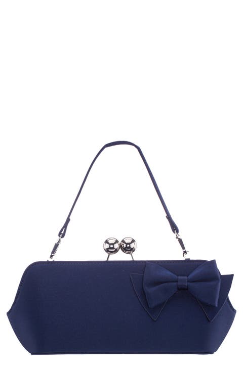 Kenji Bow Satin Clutch