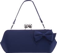 Nina Kenji Bow Satin Clutch