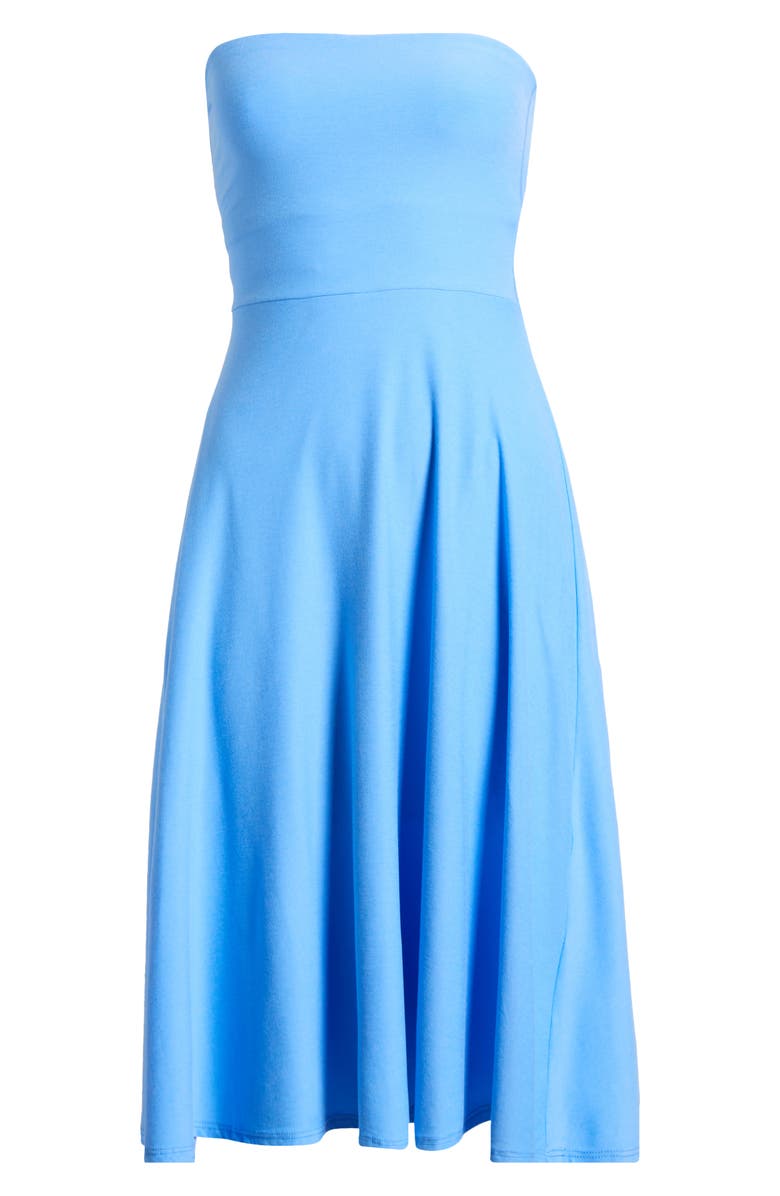 Beyond Yoga Strapless Maxi Dress, Alternate, color, Flower Blue Heather