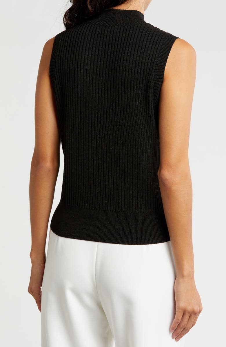 Gemma + Jane Sleeveless Rib Sweater, Alternate, color, Black