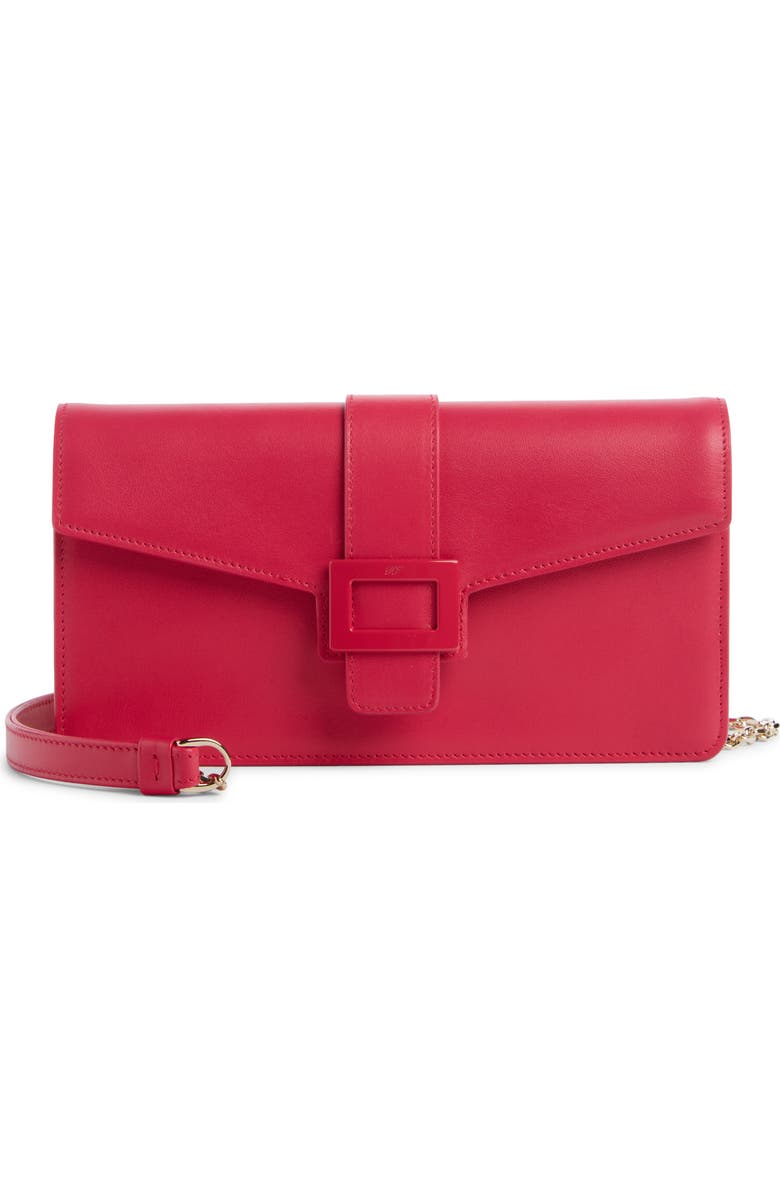 Roger Vivier Viv Calfskin Leather Crossbody Bag, Main, color,
