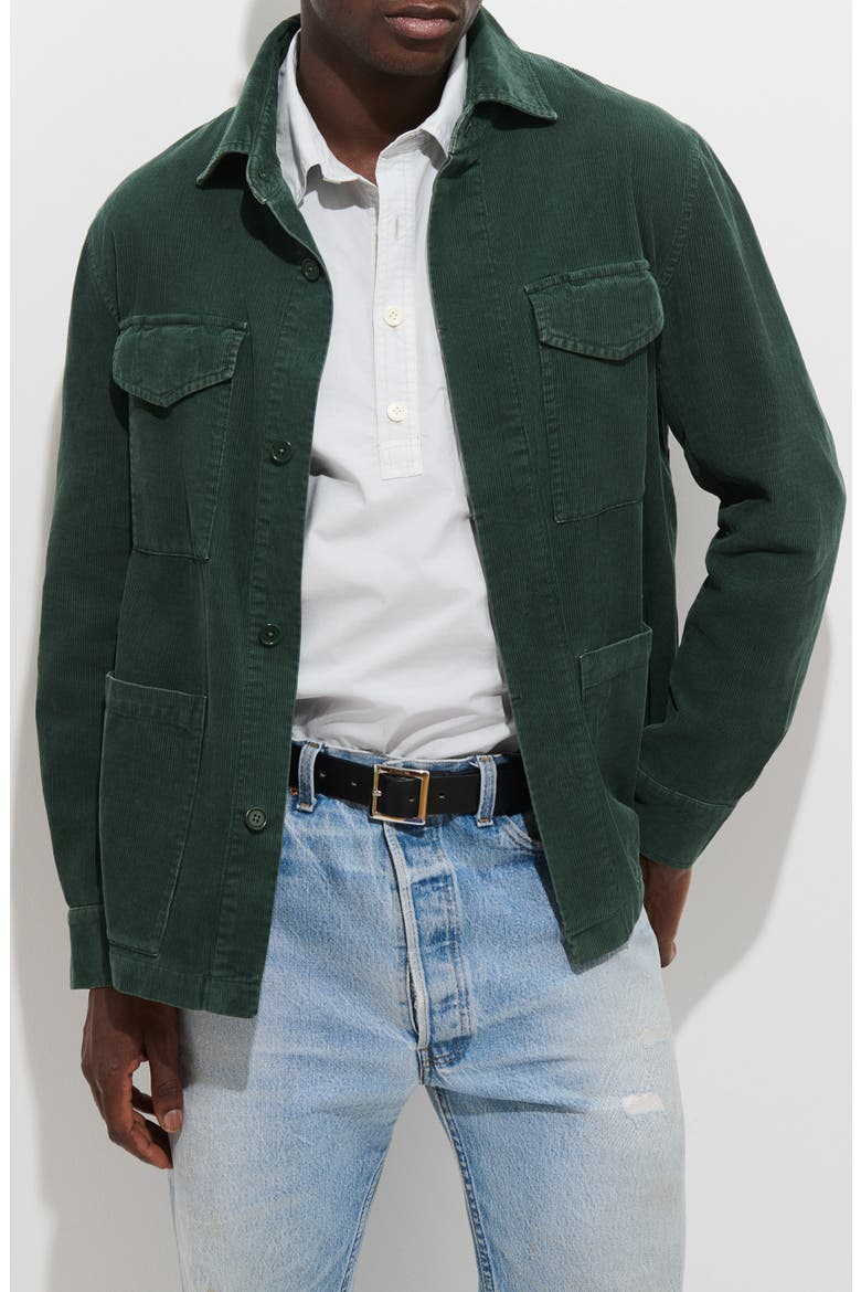 Garment Dyed Corduroy Work Jacket, Main, color, EVERGREEN