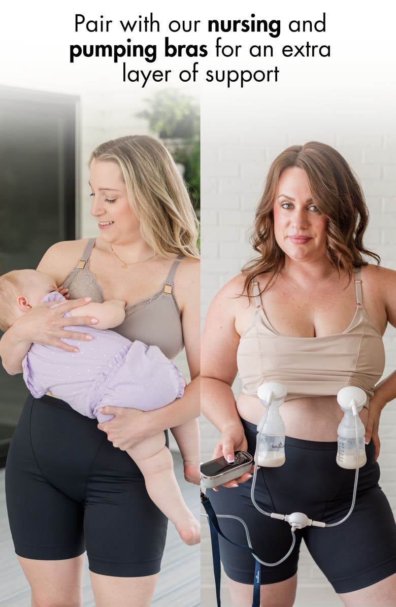 Davin & Adley Mia Maternity and Postpartum Recovery Underwear, Boxer Short, Alternate, color, Black