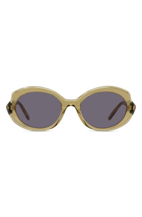 Thin Mini 54mm Oval Sunglasses