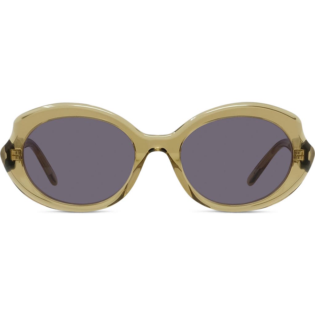 Loewe Thin Mini 54mm Oval Sunglasses In Green