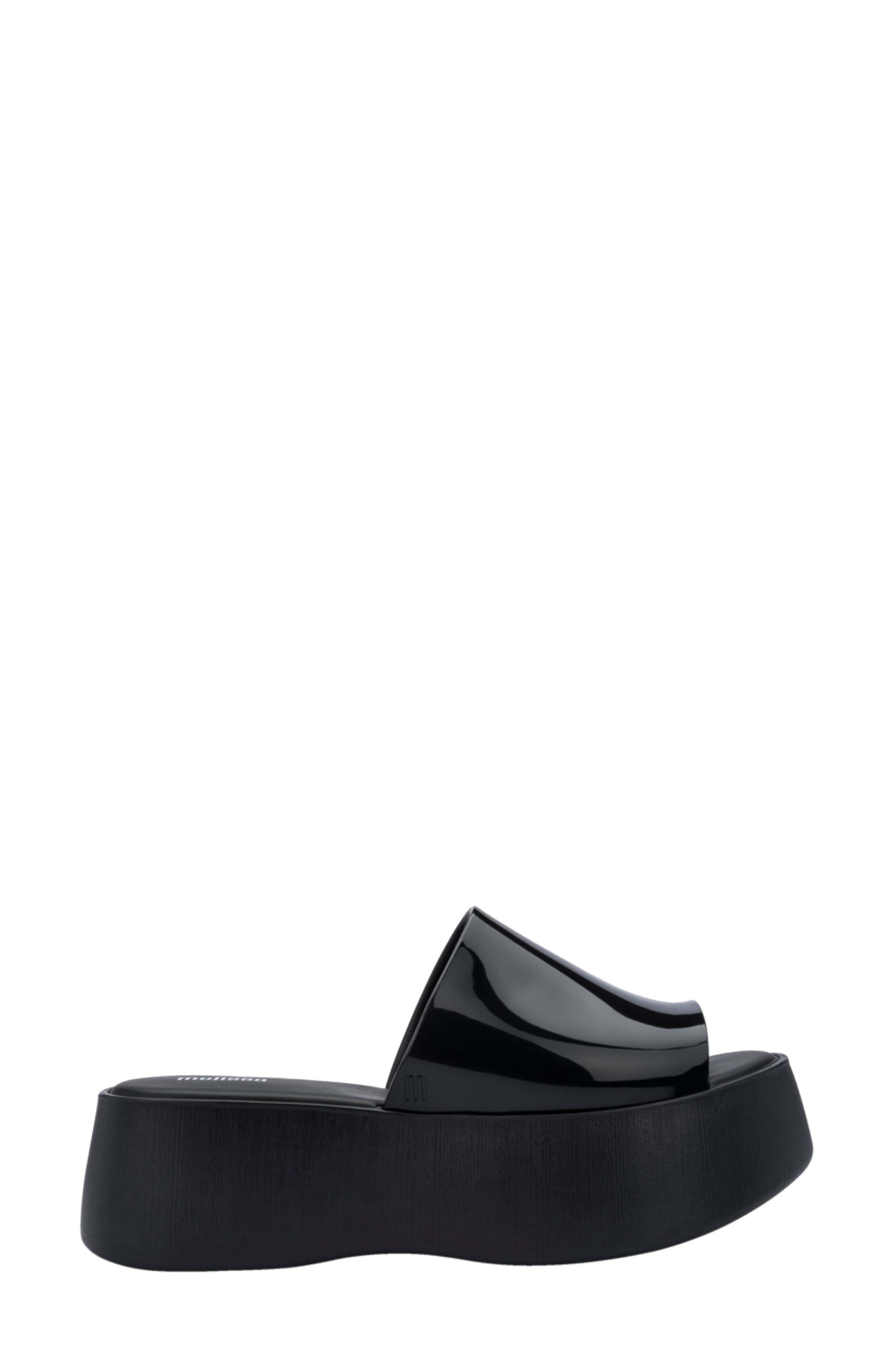 Melissa Becky Water Resistant Platform Sandal, Alternate, color, Black