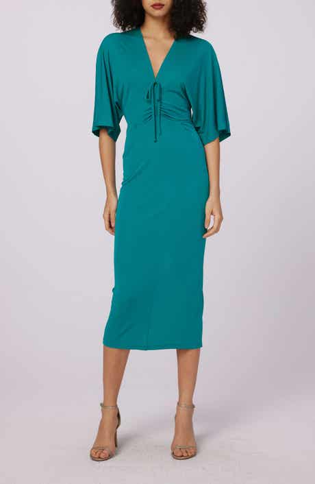 Valerie Center Ruched Midi Dress