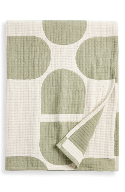 Textured Cotton Throw Blanket