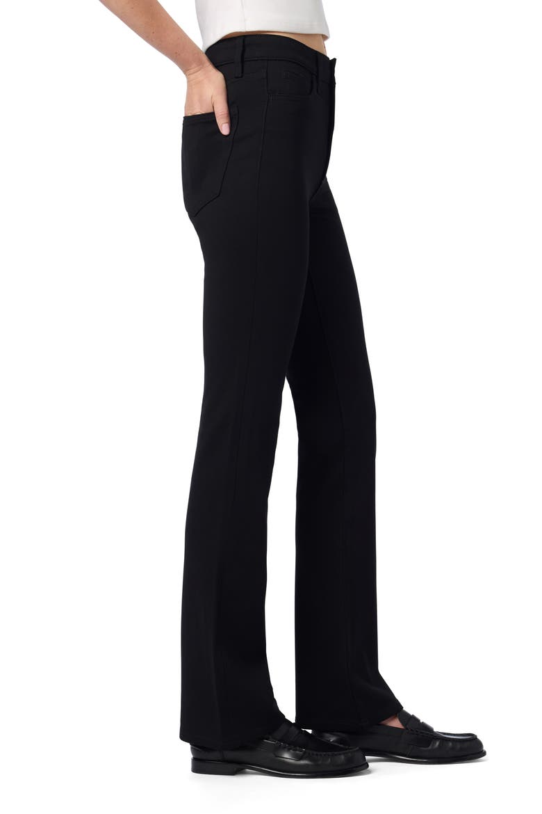 High Waist Bootcut Ponte Pants, Alternate, color, BLACK