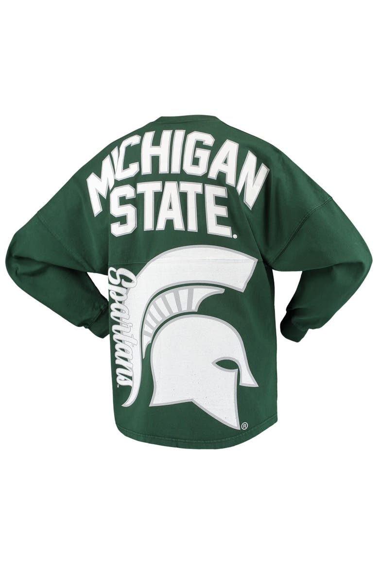 Women's Green Michigan State Spartans Loud n Proud Spirit Jersey T-Shirt, Alternate, color, Hunter Green