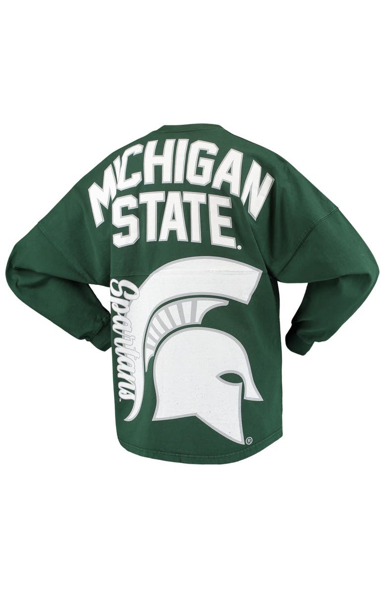 SPIRIT JERSEY Women's Green Michigan State Spartans Loud n Proud Spirit Jersey T-Shirt, Alternate, color, Hunter Green