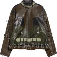 Chopova Lowena Inversion Lace-Up Leather Jacket