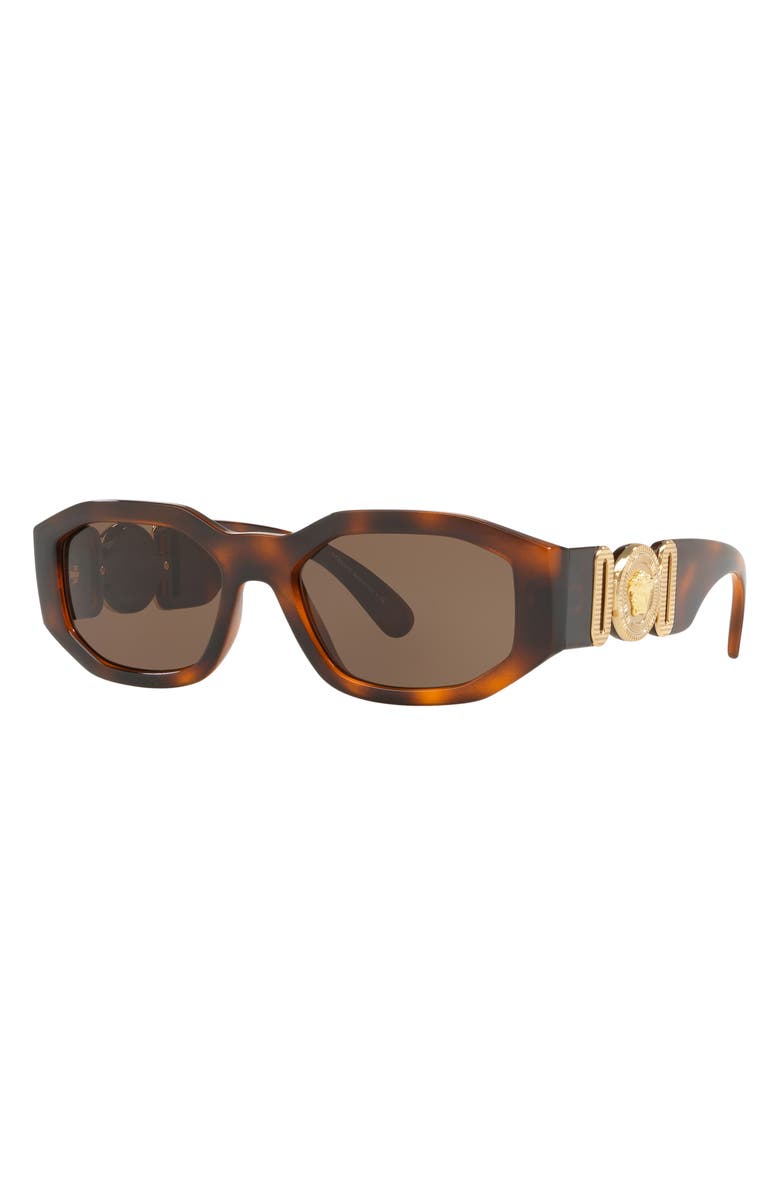 Versace 55mm Biggie Sunglasses, Alternate, color, Havana / Dark Brown