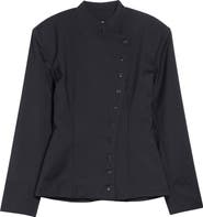 Paloma Wool Banjo Asymmetric Stretch Pinstripe Jacket